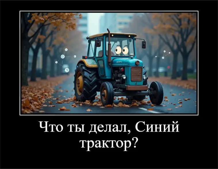 Синий трактор